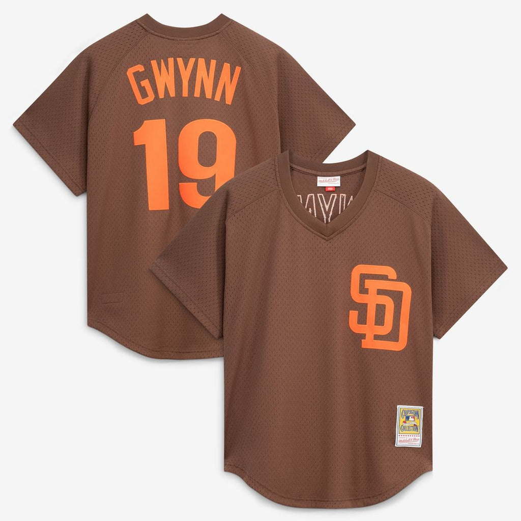Men's San Diego Padres Tony Gwynn Brown Batting Practice MLB Baseball Jersey - view 1