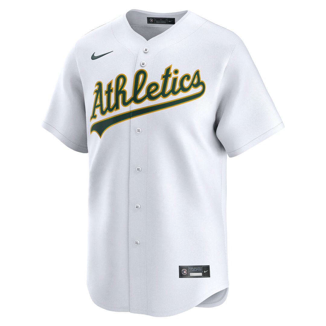 Men's Athletics White Home Replica MLB Baseball Jersey - view 6