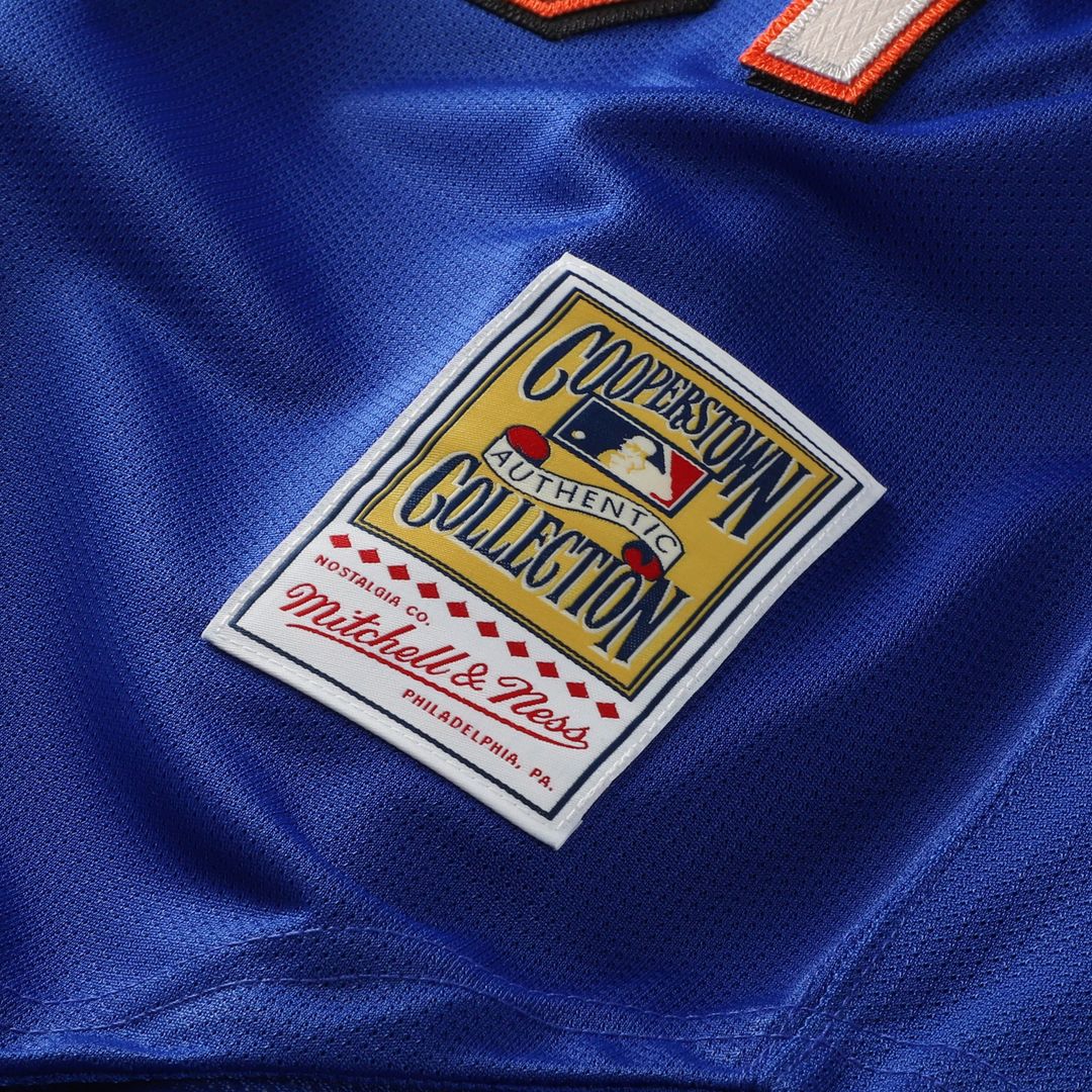 Men's New York Mets Mike Piazza Royal Cooperstown Collection Mesh Batting Practice Button-Up MLB Baseball Jersey - view 8