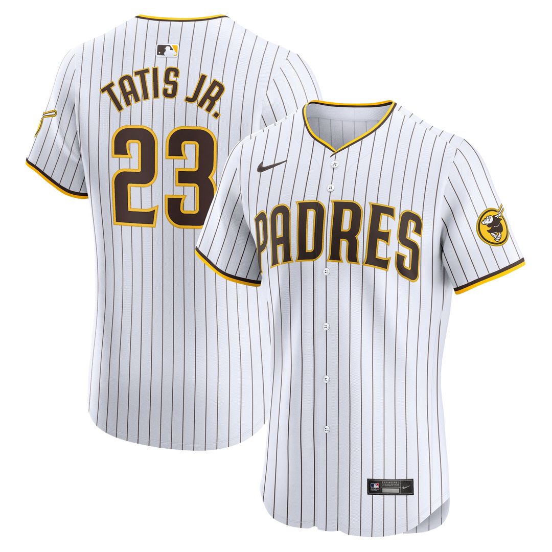 Men's San Diego Padres Fernando Tatis Jr. White Home Elite MLB Baseball Jersey - view 4
