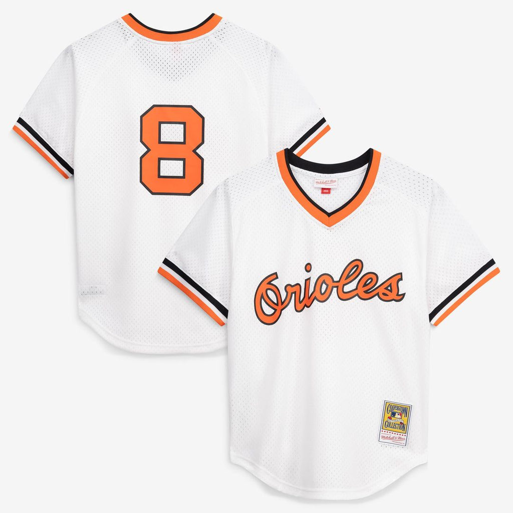 Men's Baltimore Orioles Cal Ripken Jr. White Batting Practice MLB Baseball Jersey - view 8