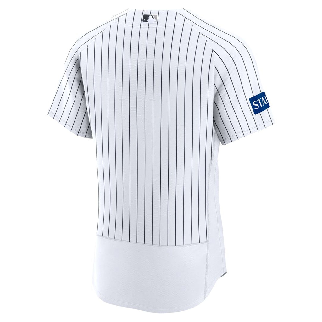 Men's New York Yankees White Home Sponsor Patch MLB Baseball Jersey - view 3