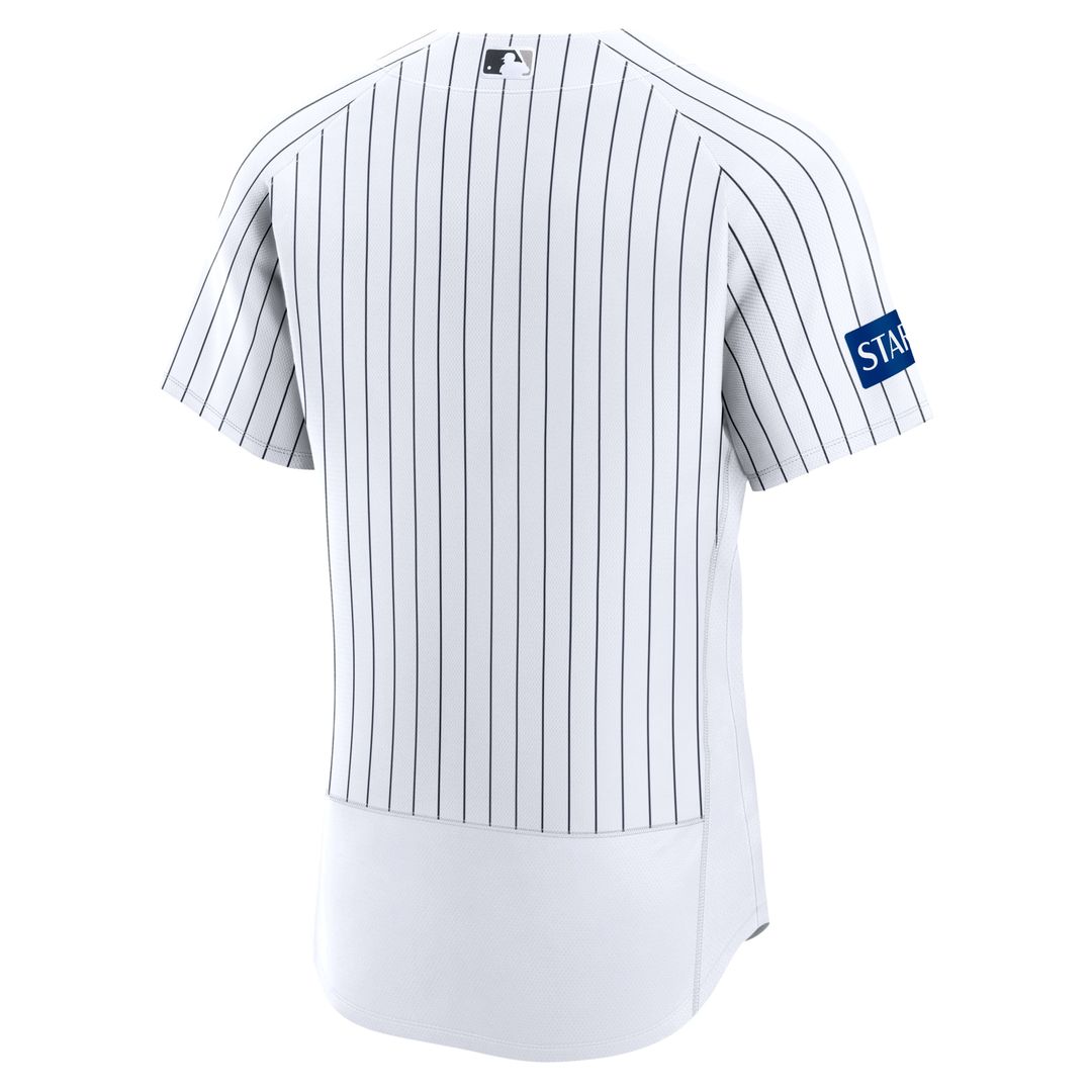 Men's New York Yankees White Home Sponsor Patch MLB Baseball Jersey - view 3