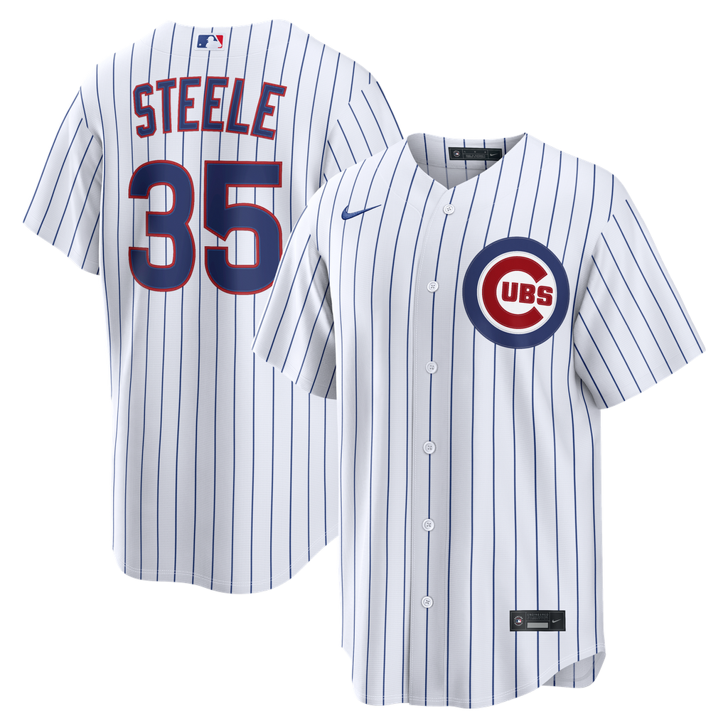 Men's Chicago Cubs Justin Steele White Home Replica MLB Baseball Jersey - view 1