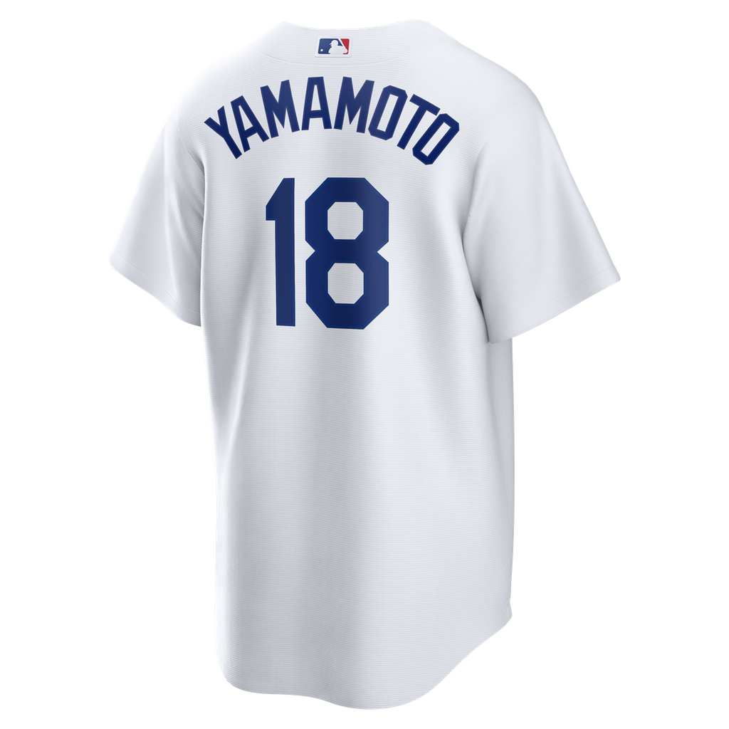 Men's Los Angeles Dodgers Yoshinobu Yamamoto White Home Replica MLB Baseball Jersey - view 3