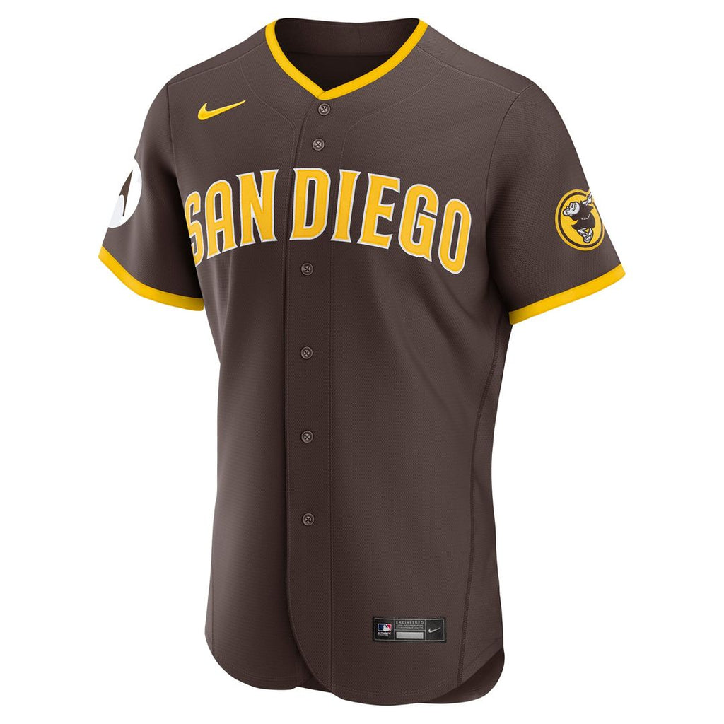 Men's San Diego Padres Brown Road Sponsor Patch MLB Baseball Jersey - view 5