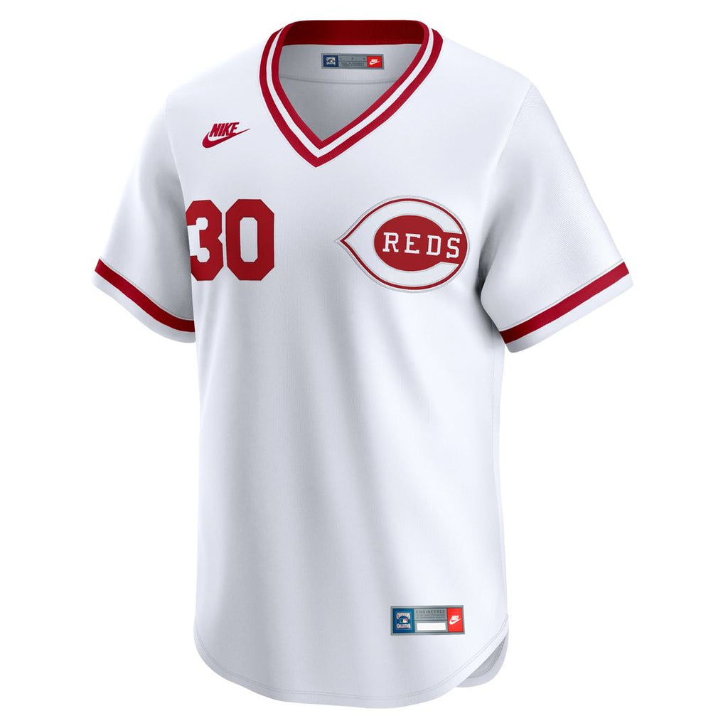Men's Cincinnati Reds Ken Griffey White Throwback Cooperstown Collection Limited MLB Baseball Jersey - view 2