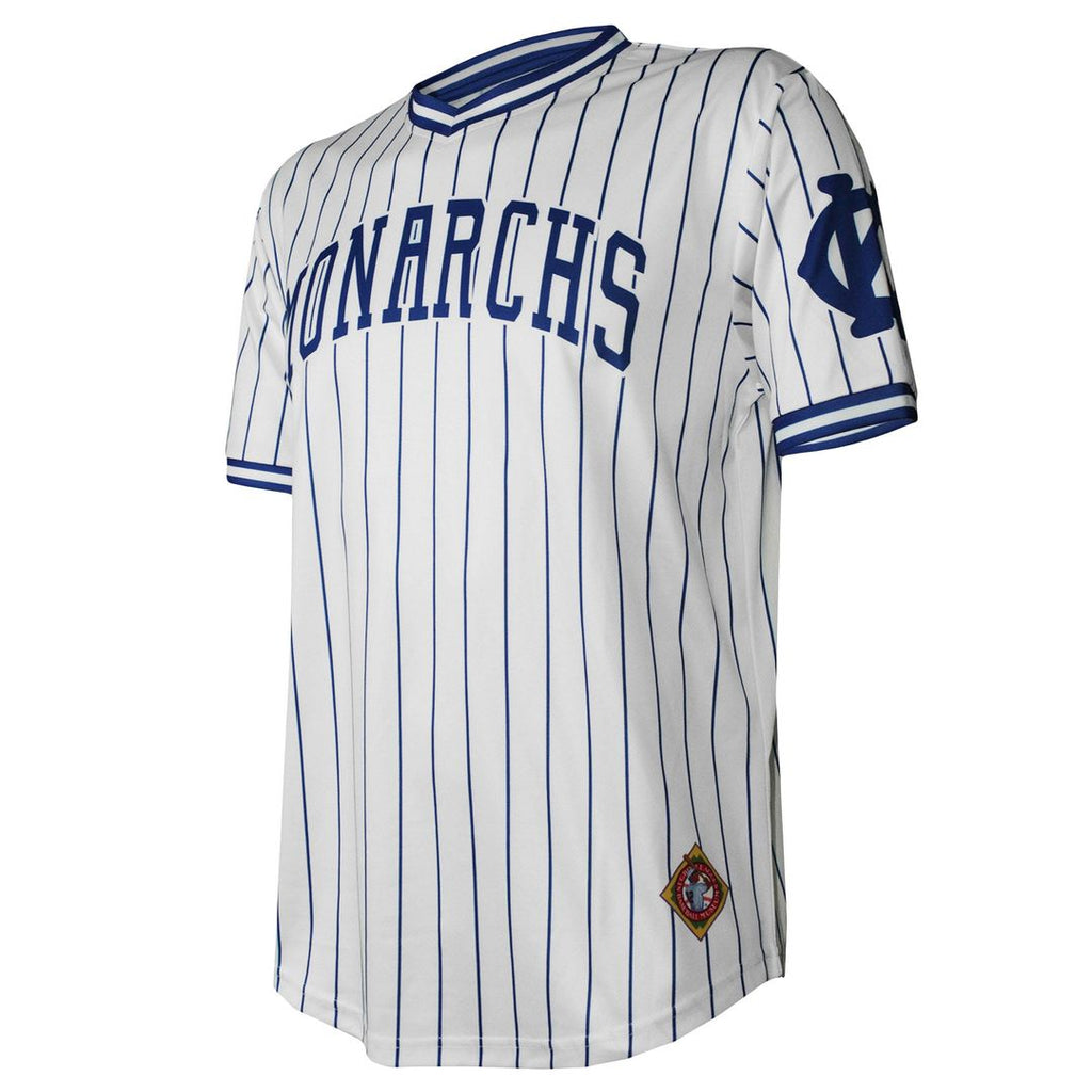 Men's Kansas City Monarchs White V-Neck MLB Baseball Jersey - view 2