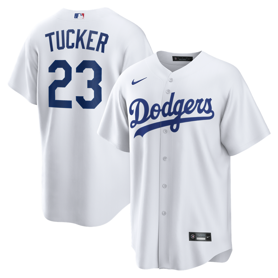 Men's Los Angeles Dodgers Kyle Tucker White Home Replica MLB Baseball Jersey - view 1