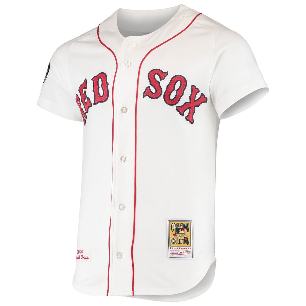 Men's Boston Red Sox David Ortiz White 2004 Cooperstown Collection Home MLB Baseball Jersey - view 2