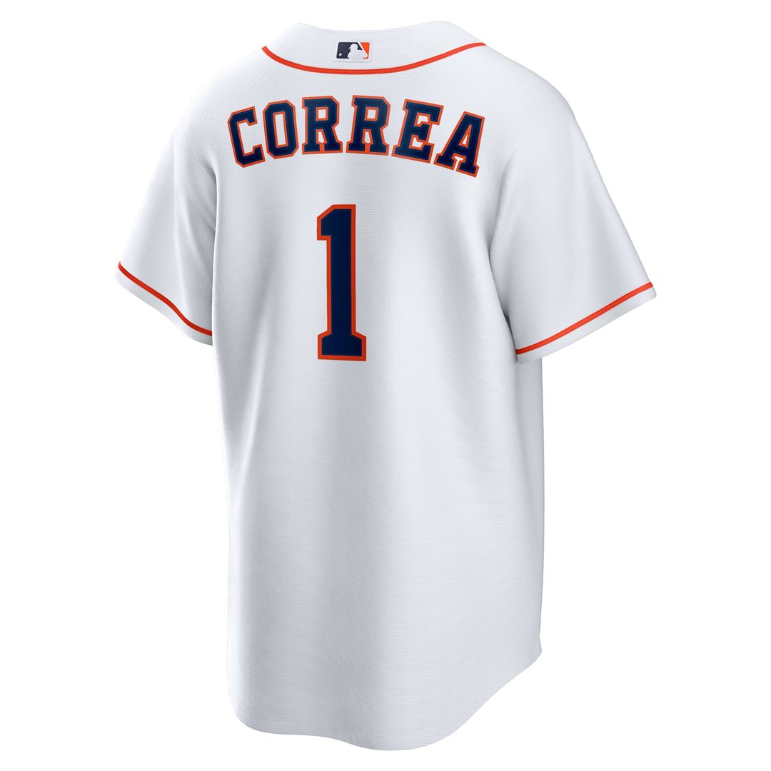 Men's Houston Astros Carlos Correa White Home Replica MLB Baseball Jersey - view 3