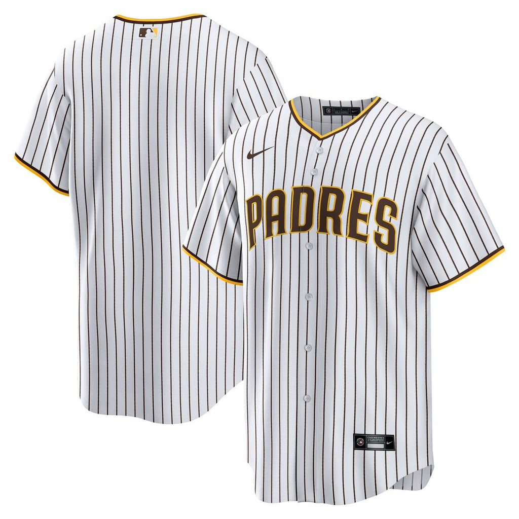 Men's San Diego Padres White Home Blank Replica MLB Baseball Jersey - view 1
