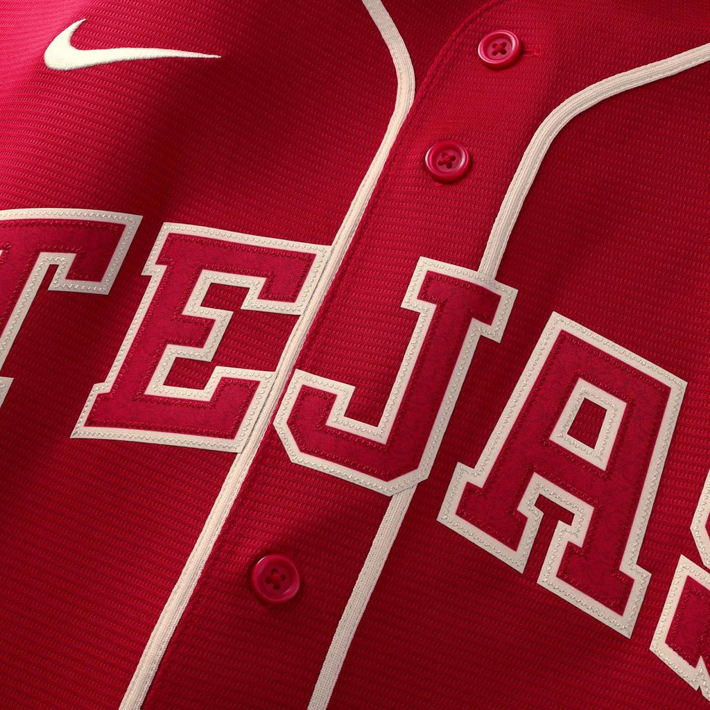 Men's Texas Rangers Jacob deGrom Red 2026 City Connect Stadium MLB Baseball Jersey - view 4