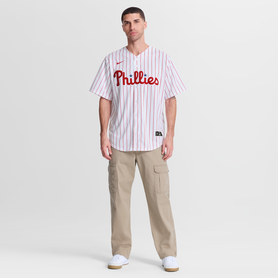 Men's Philadelphia Phillies Cream Alternate Replica MLB Baseball Jersey - view 30