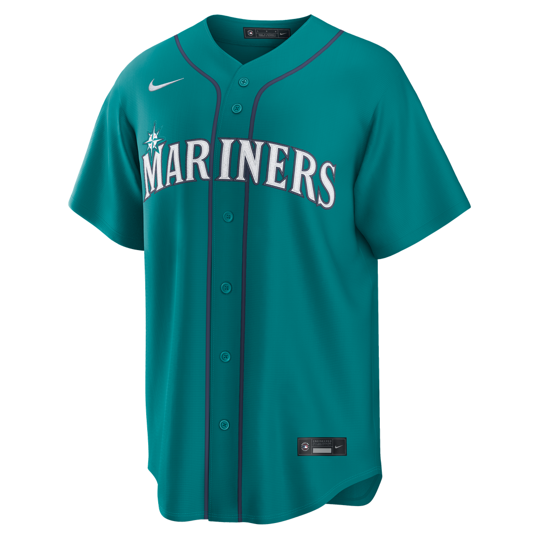 Men's Seattle Mariners Cal Raleigh Teal Alternate Replica MLB Baseball Jersey - view 2