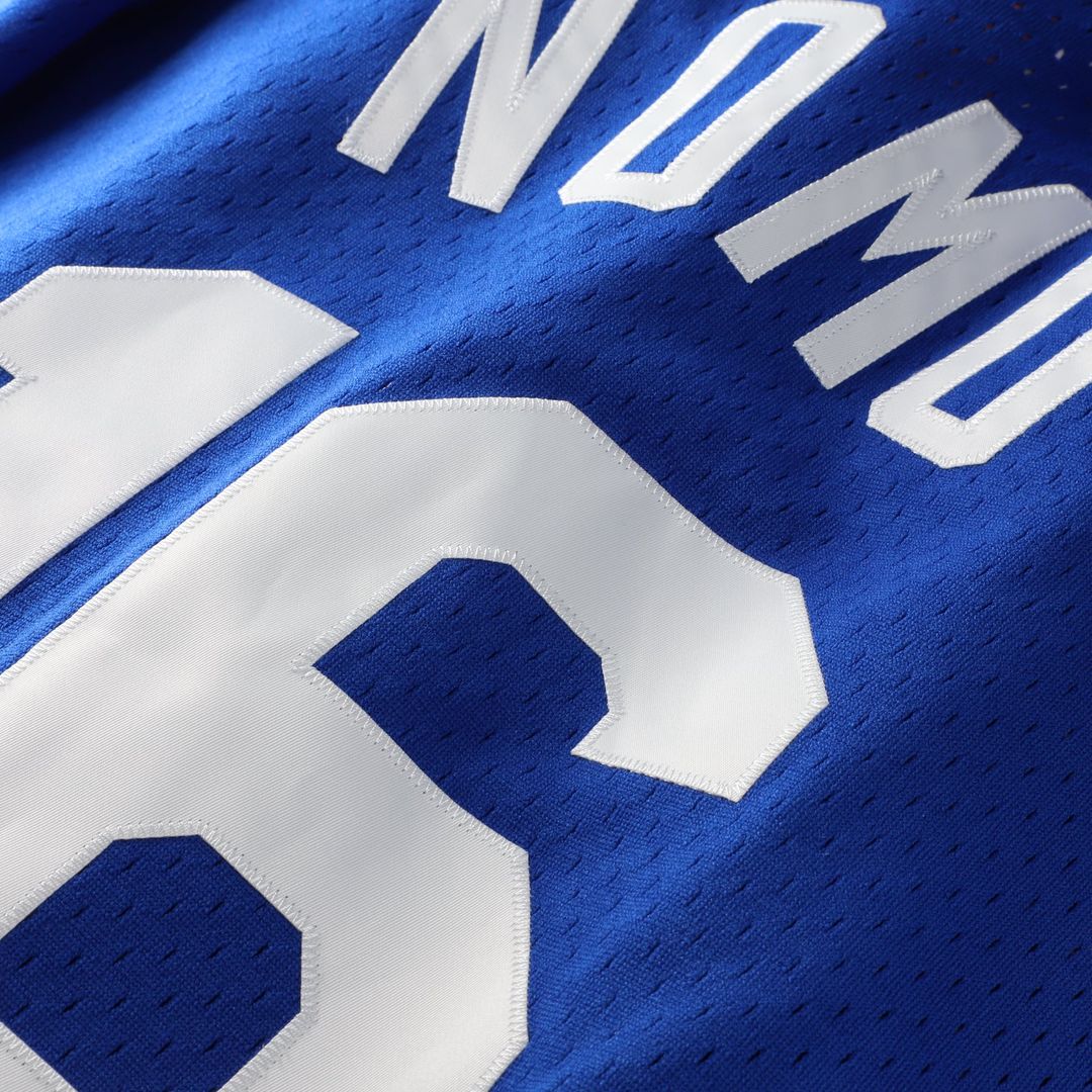Men's Los Angeles Dodgers Hideo Nomo Royal Big & Tall Cooperstown Collection Mesh Batting Practice MLB Baseball Jersey - view 4