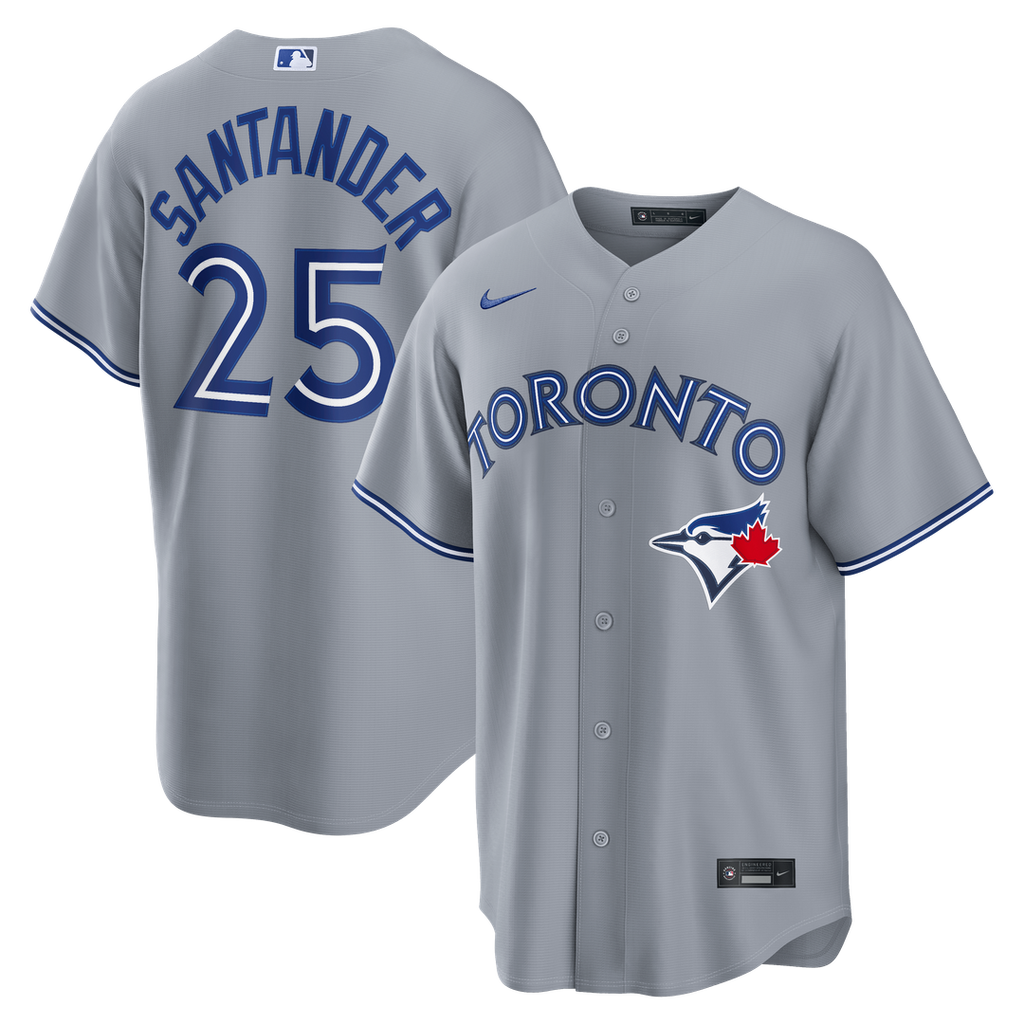 Men's Toronto Blue Jays Anthony Santander Gray Road Replica MLB Baseball Jersey - view 4
