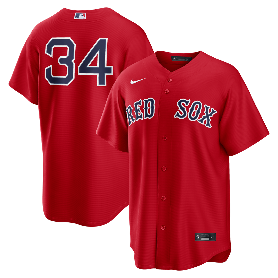 Men's Boston Red Sox David Ortiz Red Alternate Replica MLB Baseball Jersey - view 1