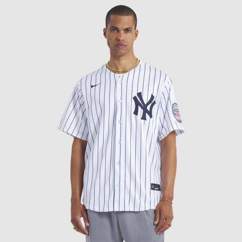 Men's New York Yankees CC Sabathia White 2025 Baseball Hall of Fame Name & Number Retired Replica MLB Baseball Jersey - view 1
