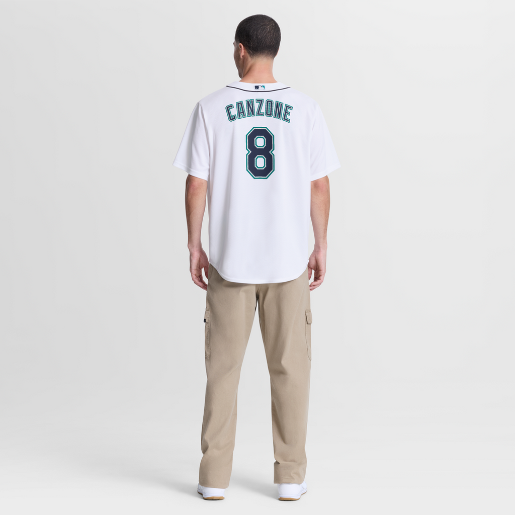 Men's Seattle Mariners Dominic Canzone White Home Replica MLB Baseball Jersey - view 5