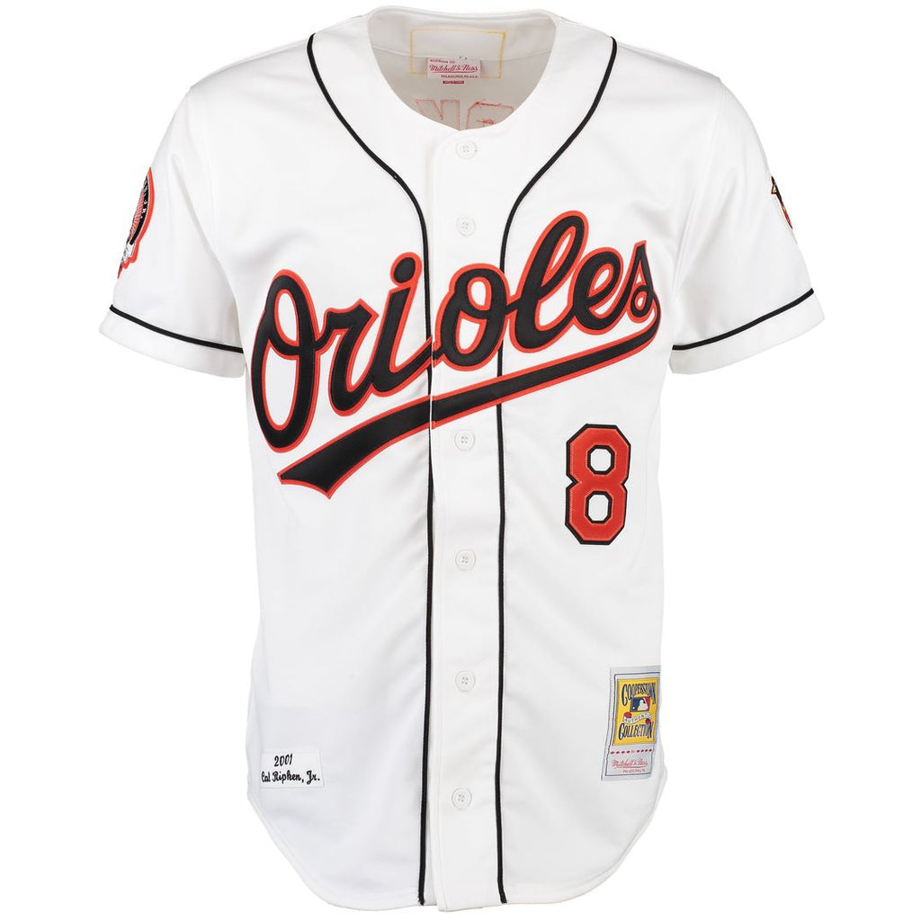 Men's Baltimore Orioles Cal Ripken White Home MLB Baseball Jersey - view 2