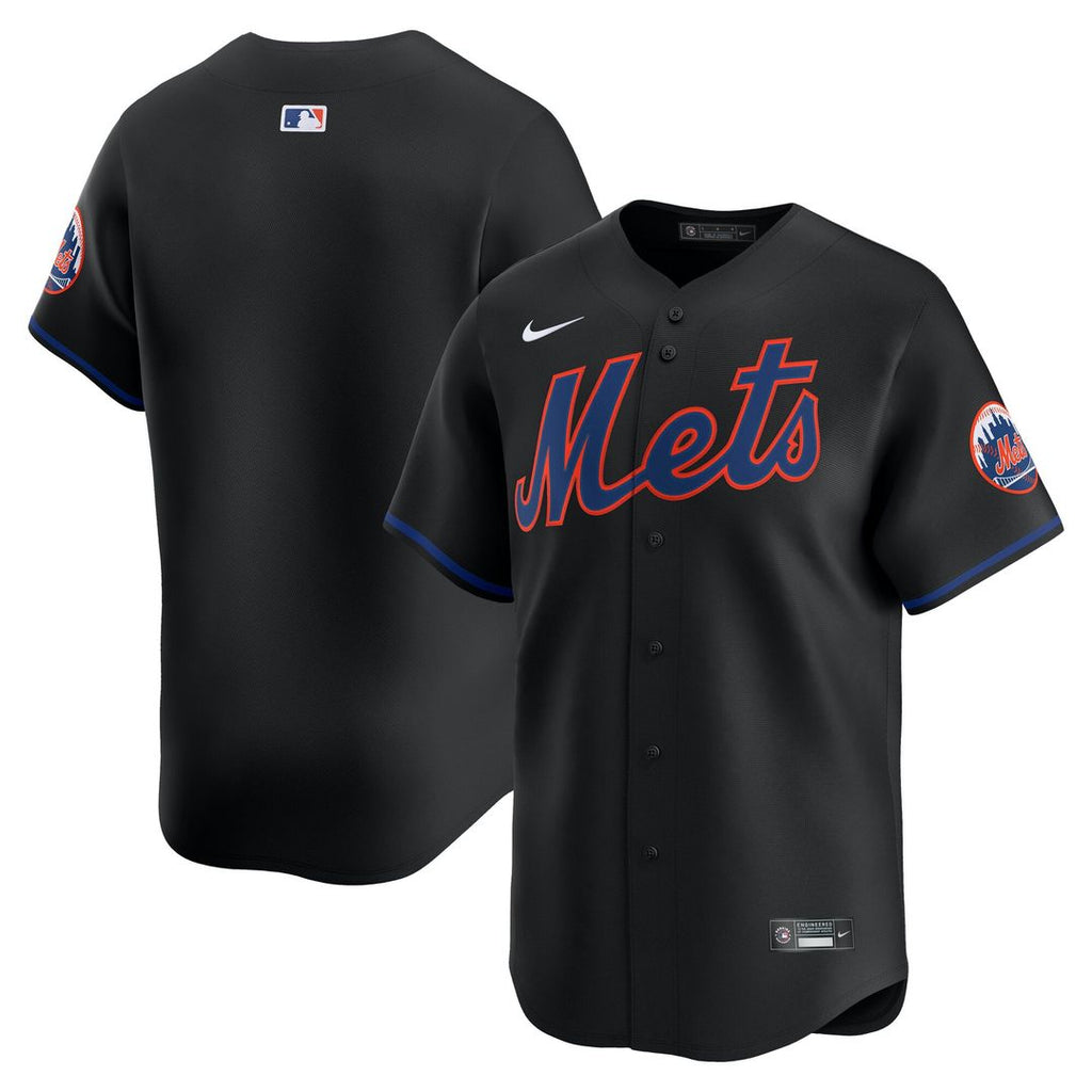 Men's New York Mets Black Alternate Limited MLB Baseball Jersey - view 1