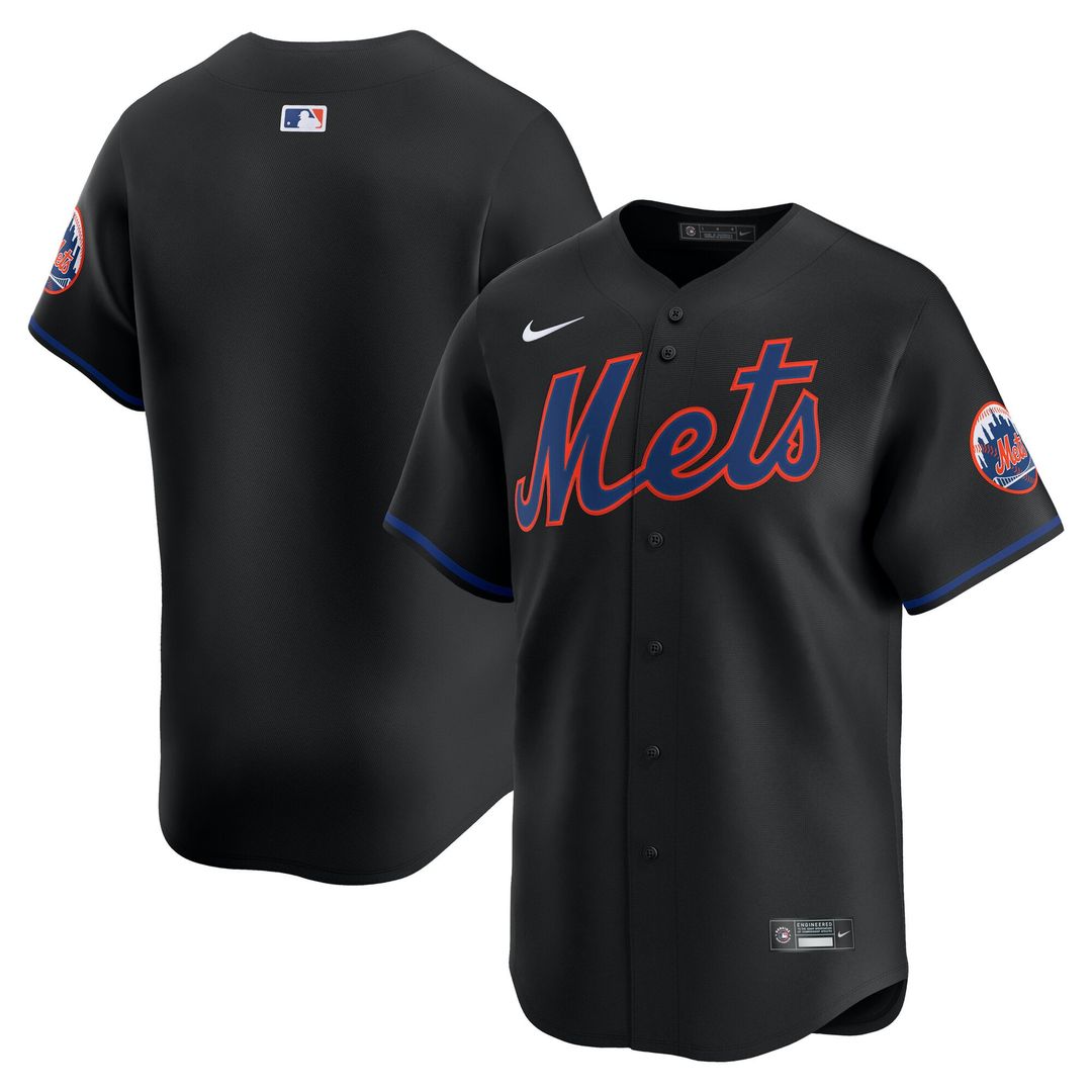 Men's New York Mets Black Alternate Limited MLB Baseball Jersey - view 1