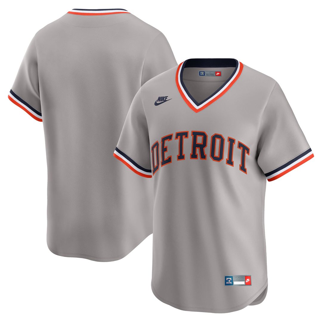Men's Detroit Tigers Gray Cooperstown Collection Limited MLB Baseball Jersey - view 1