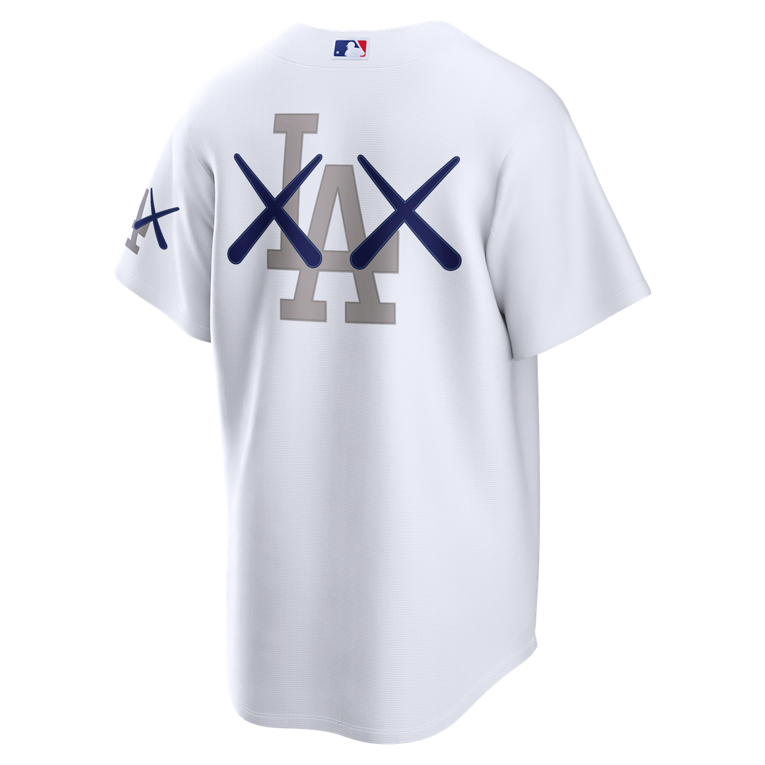Men's Los Angeles Dodgers White Stadium MLB Baseball Jersey - view 3