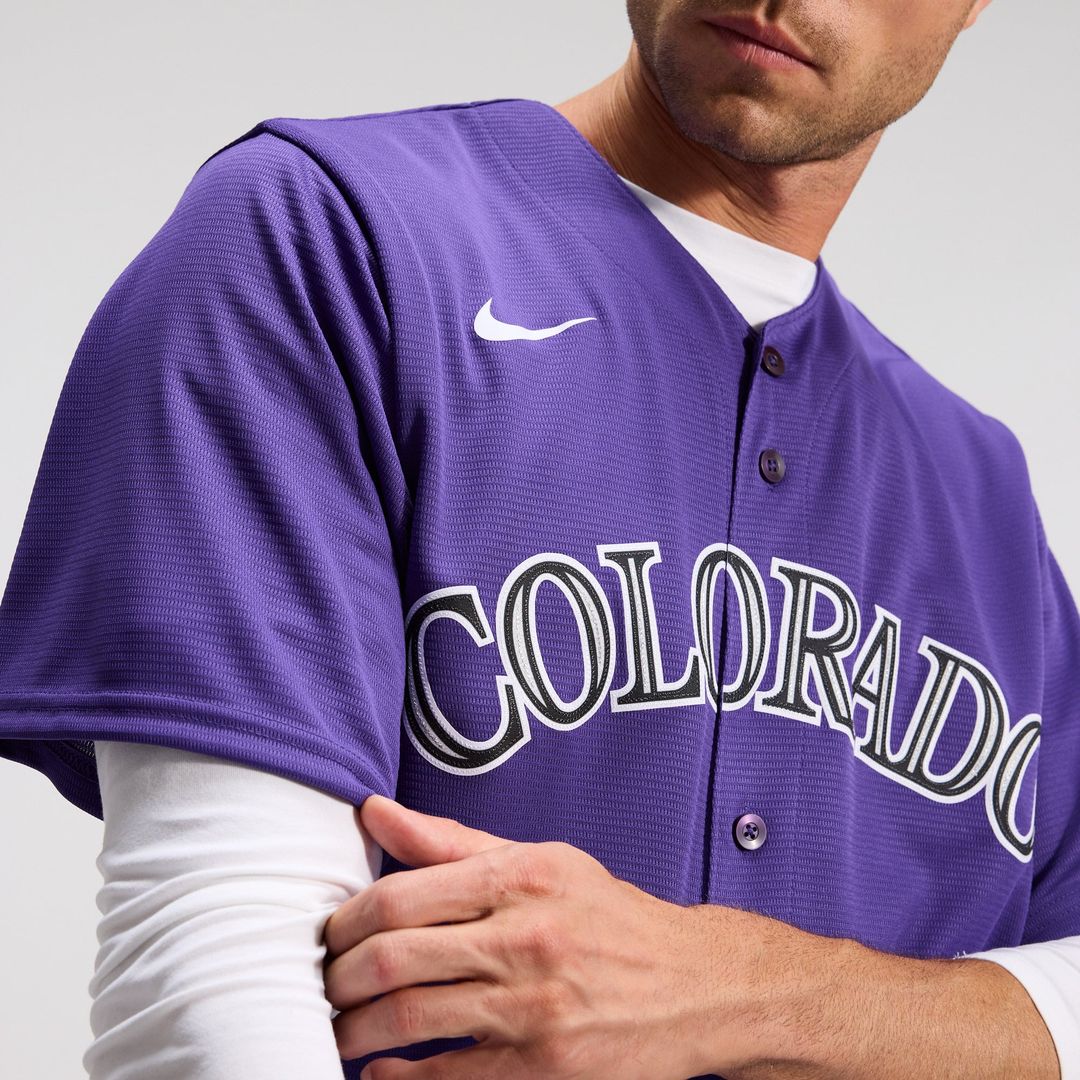 Men's Colorado Rockies White Home Replica MLB Baseball Jersey - view 31