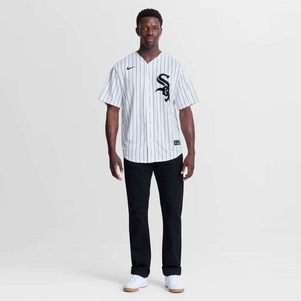 Men's Chicago White Sox Huascar Brazoban White Home Replica MLB Baseball Jersey - view 2