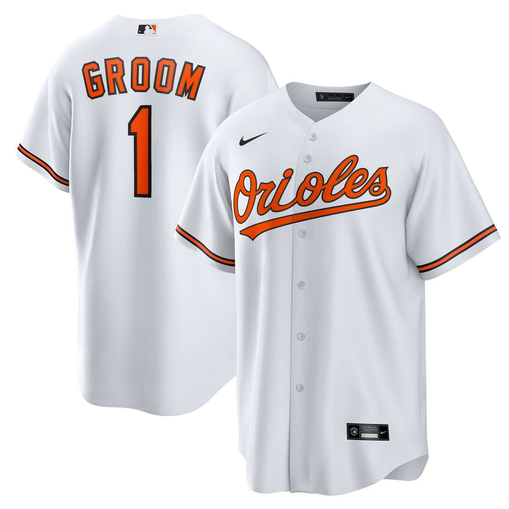 Men's Baltimore Orioles White #1 Groom Home Replica MLB Baseball Jersey - view 1