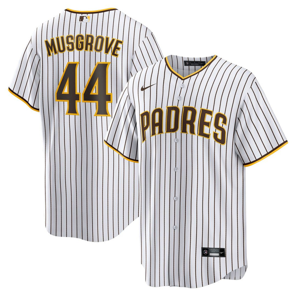 Men's San Diego Padres Joe Musgrove White Home Replica MLB Baseball Jersey - view 1