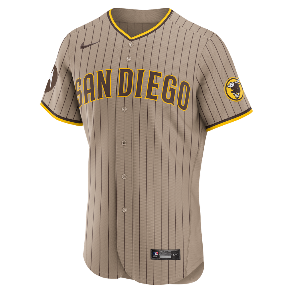 Men's San Diego Padres Fernando Tatis Jr. Sand Alternate Sponsor Patch MLB Baseball Jersey - view 2