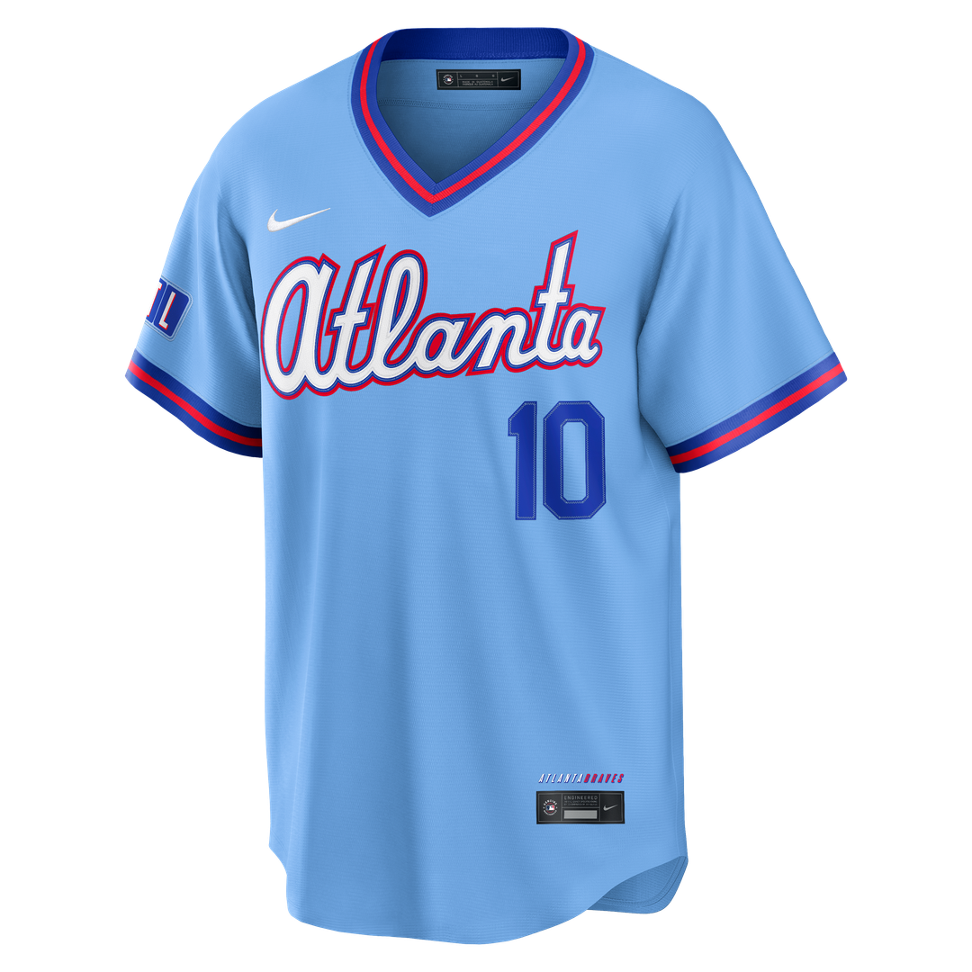 Men's Atlanta Braves Chipper Jones Powder Blue 2026 City Connect Stadium MLB Baseball Jersey - view 2