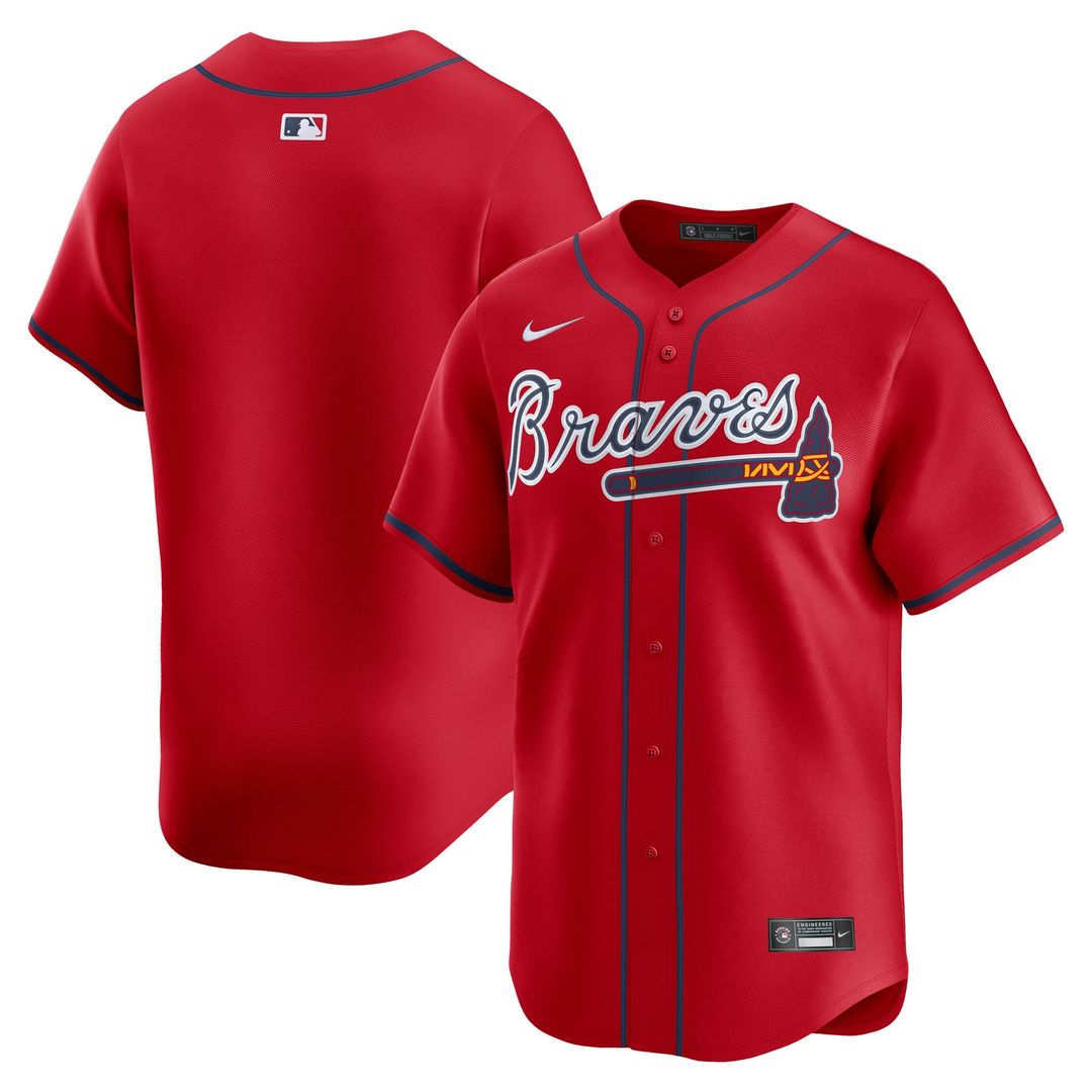 Men's Atlanta Braves Red Alternate Limited MLB Baseball Jersey - view 1