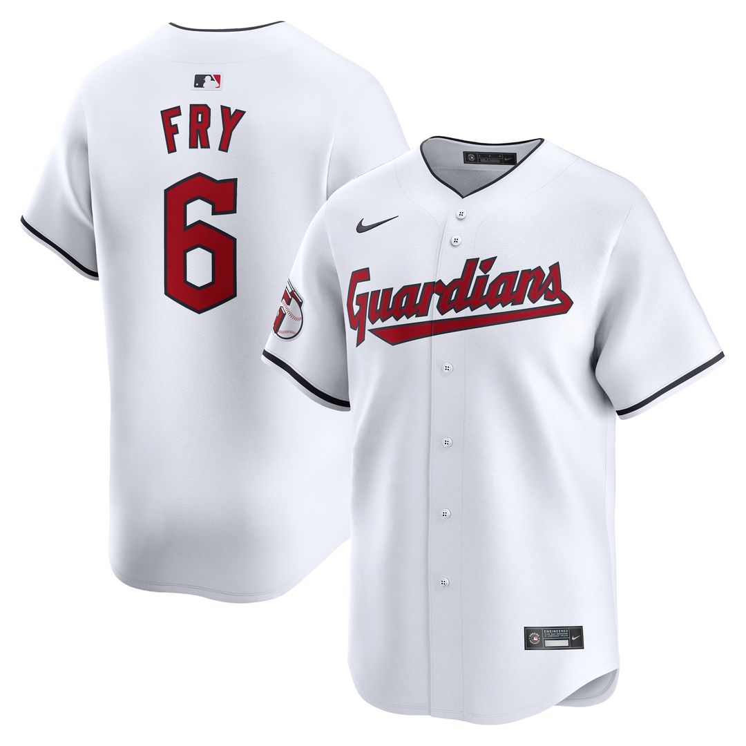 Men's Cleveland Guardians David Fry White Home Limited MLB Baseball Jersey - view 1