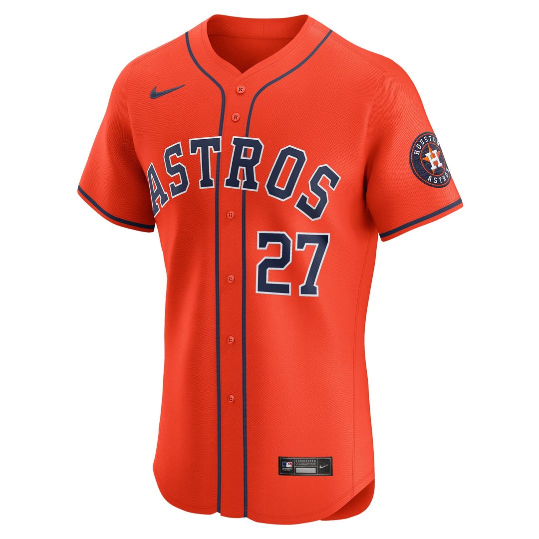 Men's Houston Astros Jose Altuve Orange Alternate Elite MLB Baseball Jersey - view 2