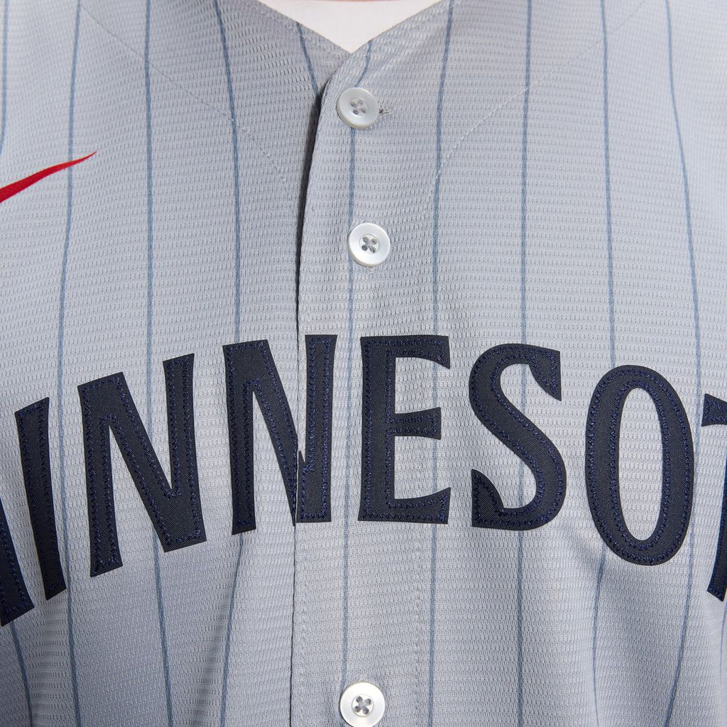 Men's Minnesota Twins Gray Road Replica MLB Baseball Jersey - view 8