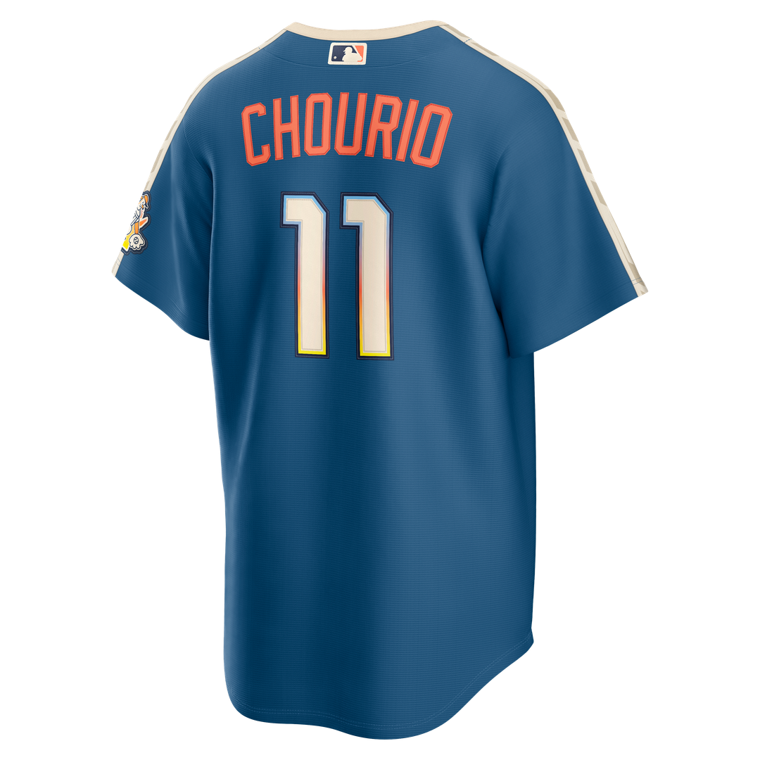 Men's Milwaukee Brewers Jackson Chourio Mineral Blue 2026 City Connect Stadium MLB Baseball Jersey - view 3
