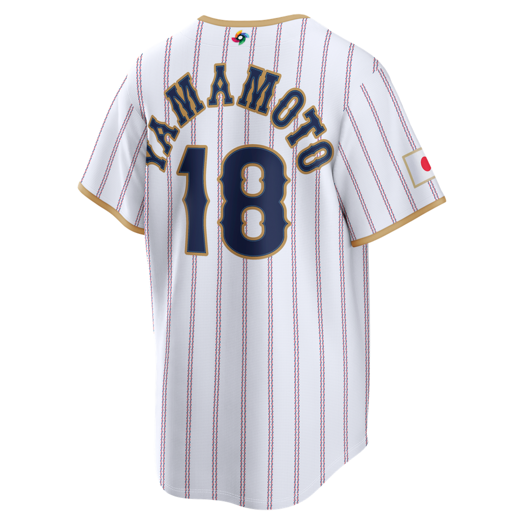 Men's Japan Baseball Yoshinobu Yamamoto White 2026 World Baseball Classic Home Stadium MLB Baseball Jersey - view 3