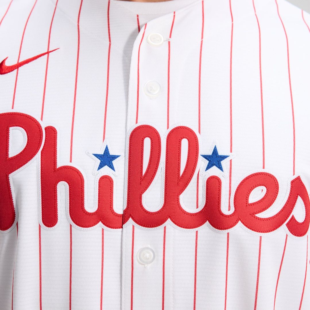 Men's Philadelphia Phillies White Home Replica MLB Baseball Jersey - view 11