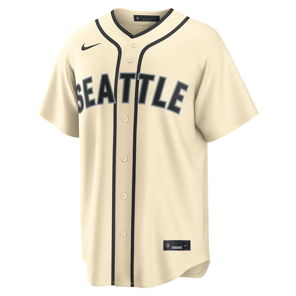 Men's Seattle Mariners Cal Raleigh Navy Road Replica MLB Baseball Jersey - view 11