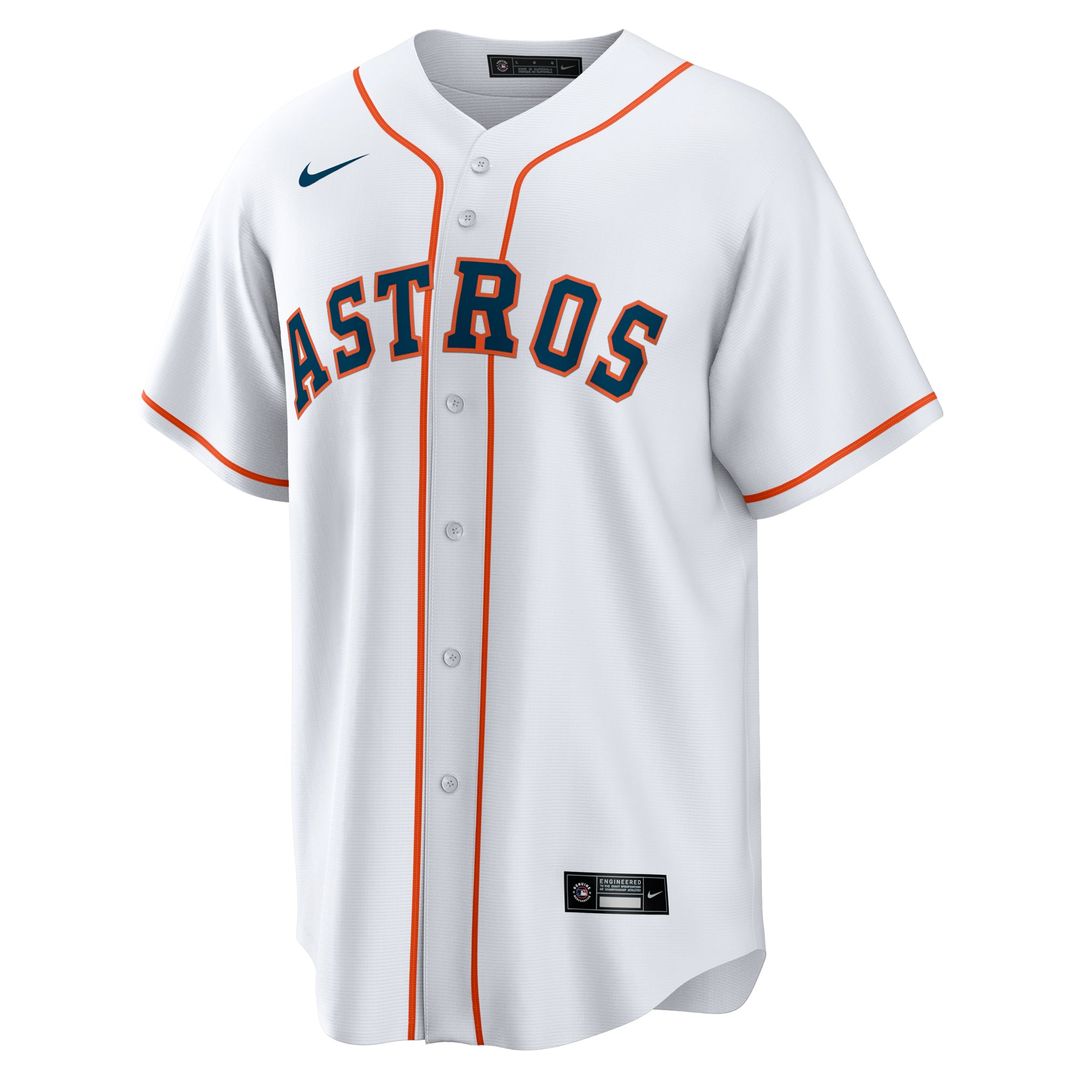 Men's Houston Astros White #1 Groom Home Replica MLB Baseball Jersey - view 2