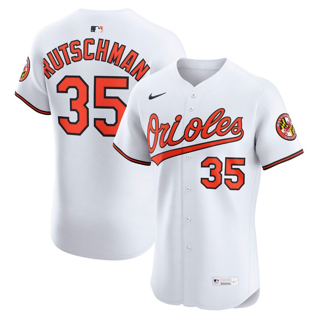 Men's Baltimore Orioles Adley Rutschman White Home Elite MLB Baseball Jersey - view 4