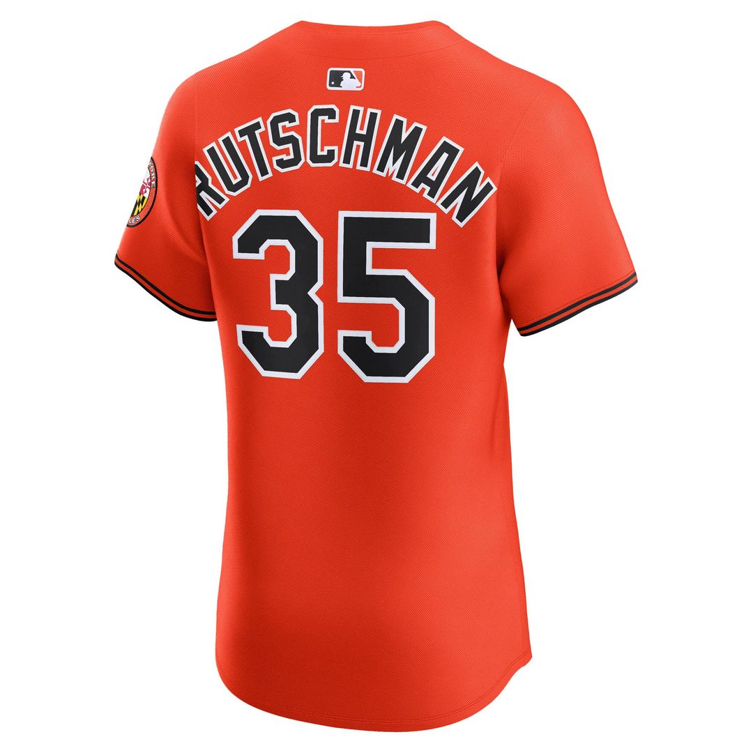Men's Baltimore Orioles Adley Rutschman Orange Alternate 2 Elite MLB Baseball Jersey - view 3