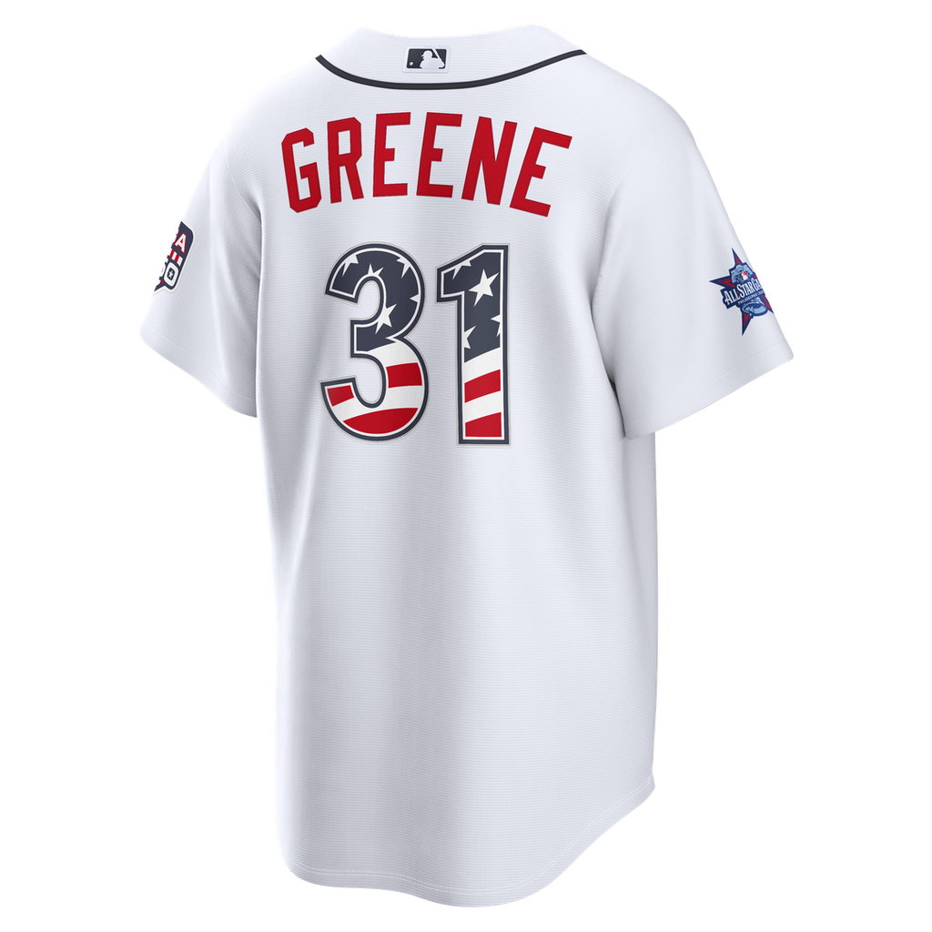 Men's 2026 All-Star Edition Stars & Stripes Men's Detroit Tigers Riley Greene White Stadium MLB Baseball Jersey - view 3