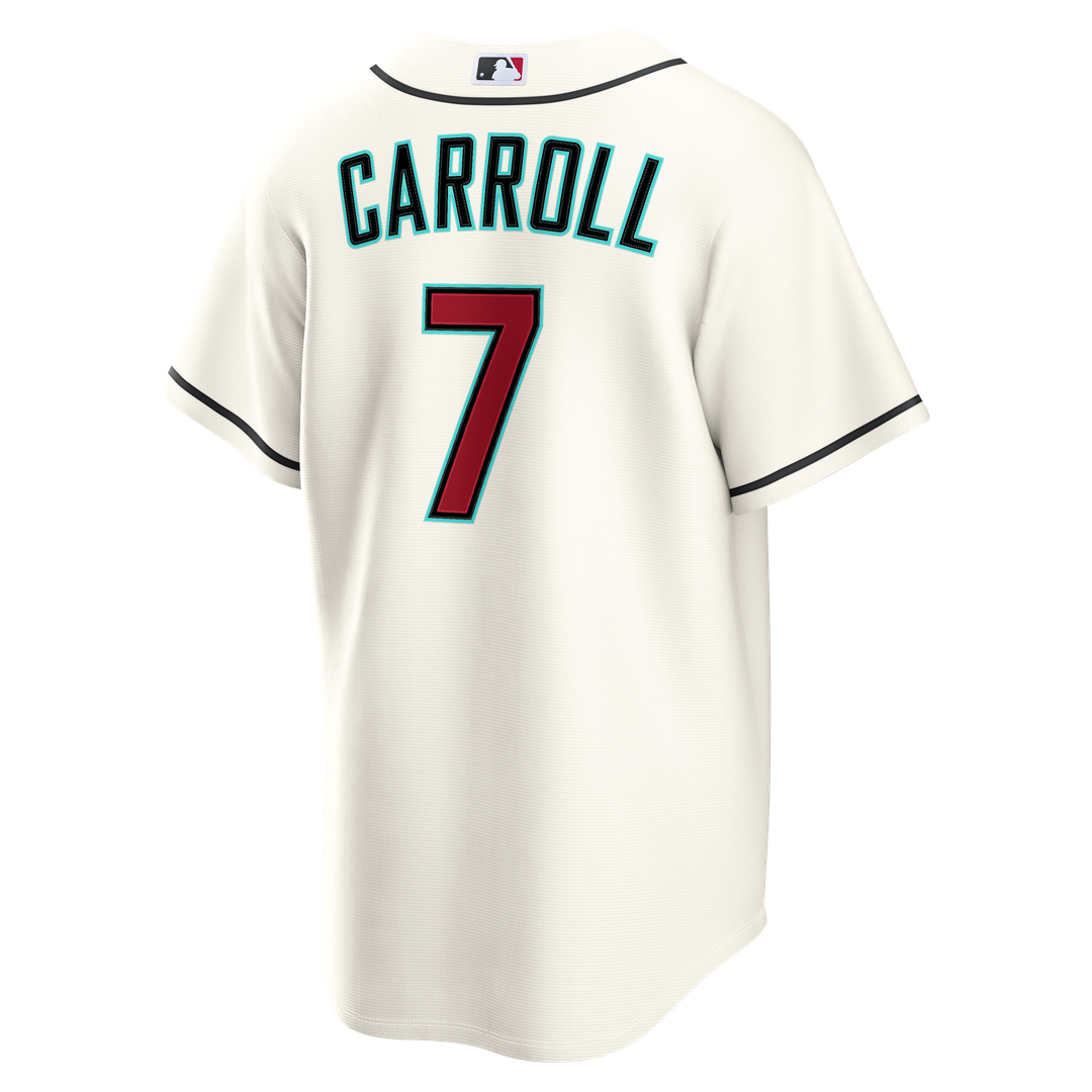 Men's Arizona Diamondbacks Corbin Carroll Cream Home Replica MLB Baseball Jersey - view 7
