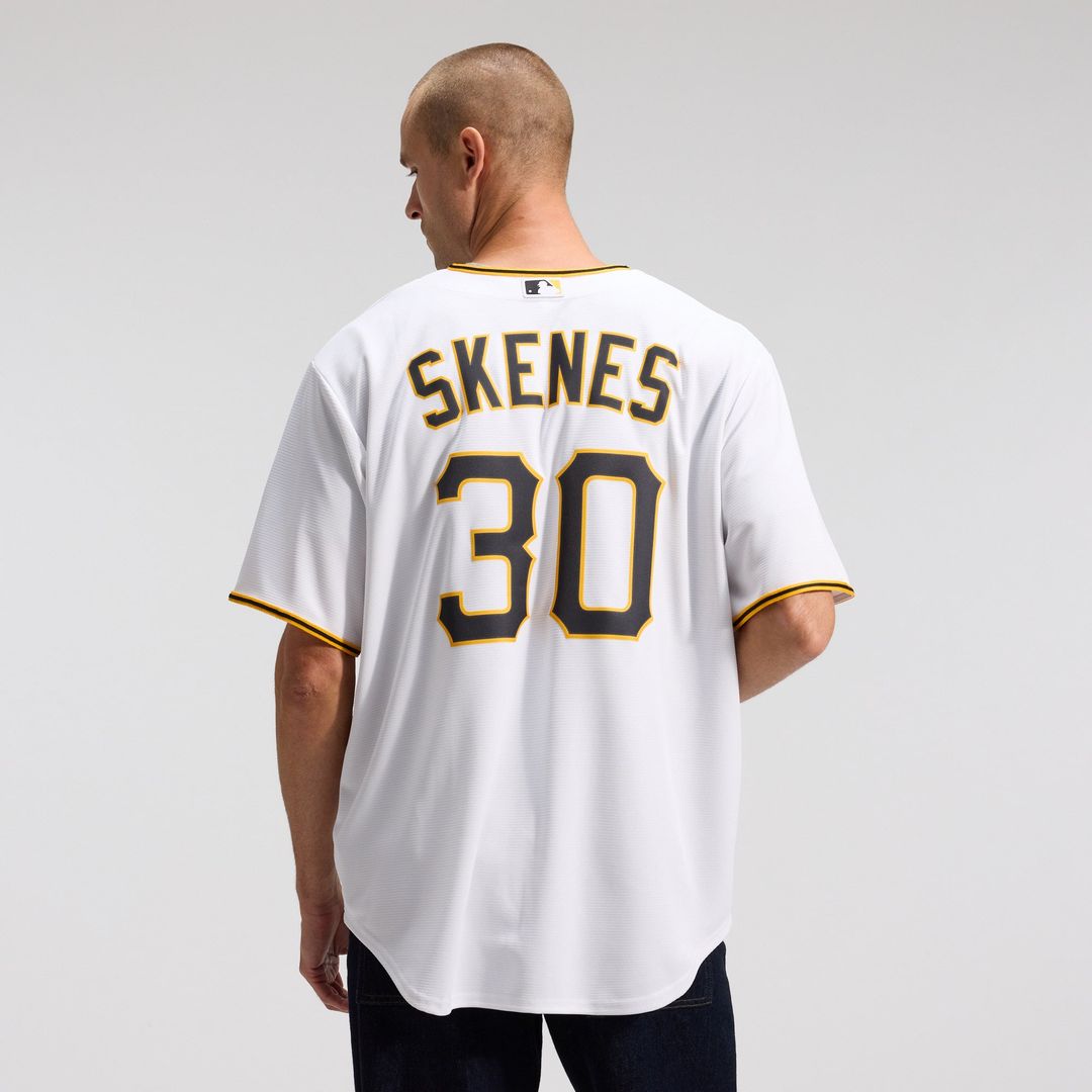 Men's Pittsburgh Pirates Paul Skenes White Home Replica MLB Baseball Jersey - view 3