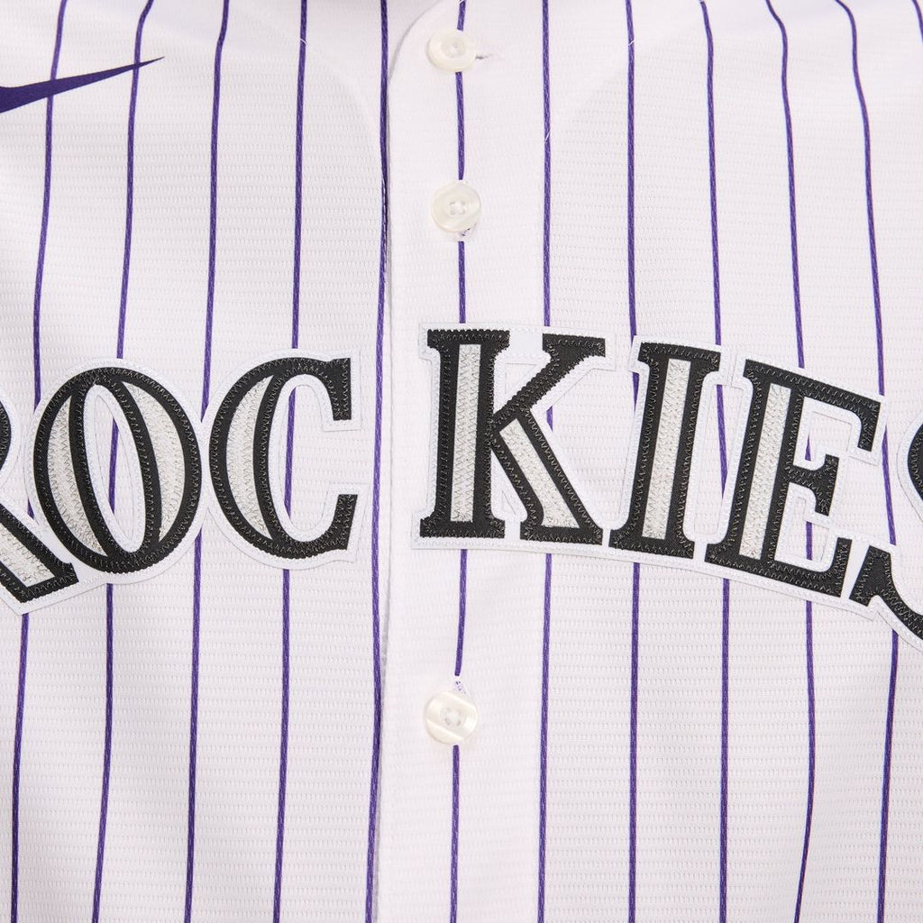 Men's Colorado Rockies White Home Replica MLB Baseball Jersey - view 19
